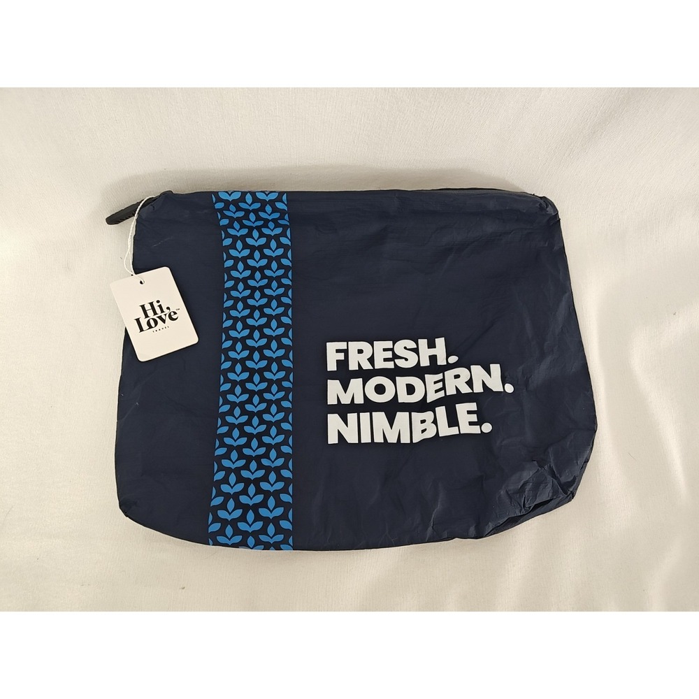 HI‎ Love Travel Insulated Zipper Bag Small blue durable Lunch Albertsons 12 x 10